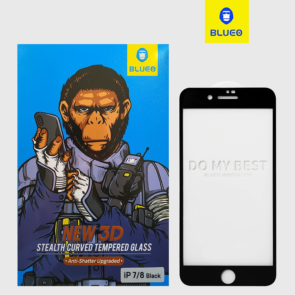 Blueo New 3D Stealth Curved Tempered Glass for iPhone / VMI Direct