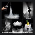 Fog machine smoke machine with various effects: dust, light beam, smoke, cloud, and dry ice