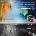 Fog machine smoke machine featuring 60 degree tilt-safe protection for safe use