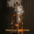 Fog machine smoke machine creating dramatic effects around a violin
