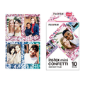 FujiFilm INSTAX MINI FILM in confetti design with 10 sheets for vibrant photo prints