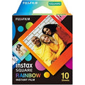 Fuji Instax Mini Film Rainbow Pack with 10 colorful sheets for instant photo fun