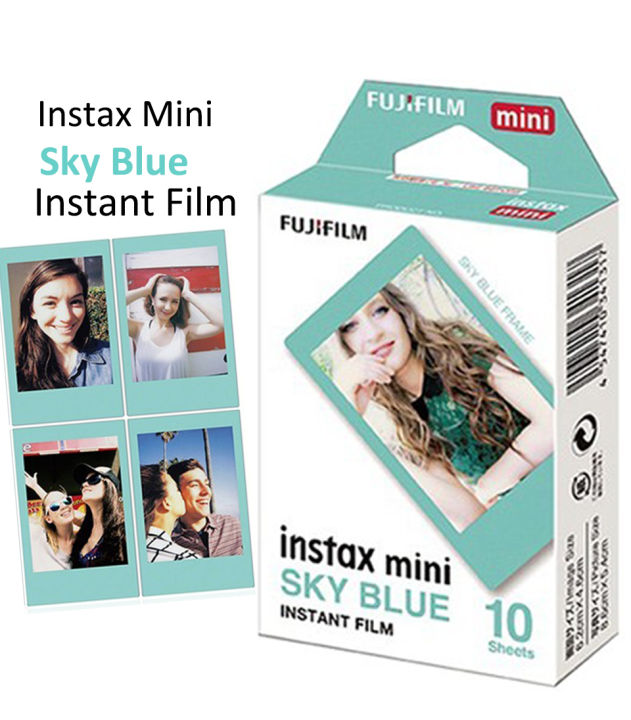 Fujifilm Instax Mini Film Sky Blue Pack with 10 Sheets for vibrant instant photography