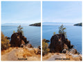 FUJIFILM landscape photograph comparison showcasing vibrant colors captured on Color Negative 35mm Film
