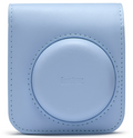 Stylish light blue leather bag for FUJIFILM Instax Mini 11 Mini 12 with a round lens cover