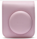 Stylish pink leather bag for FUJIFILM Instax Mini 11 Mini 12 with rounded design and soft finish