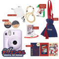 Fujifilm Instax Mini 12 Oriental Pop bundle with camera, accessories, film, and tote bag for instant photography