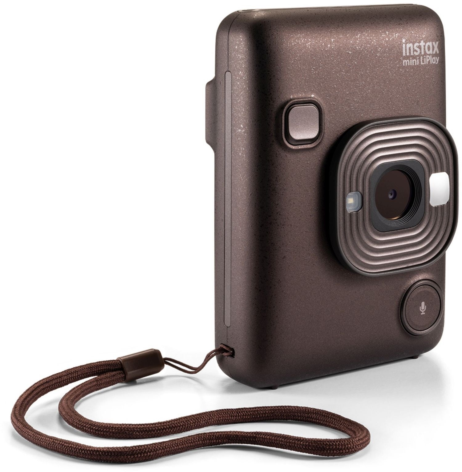 FUJIFILM INSTAX Mini LiPlay Instant Film Camera in Brown with Compact Design and Built-in Printer