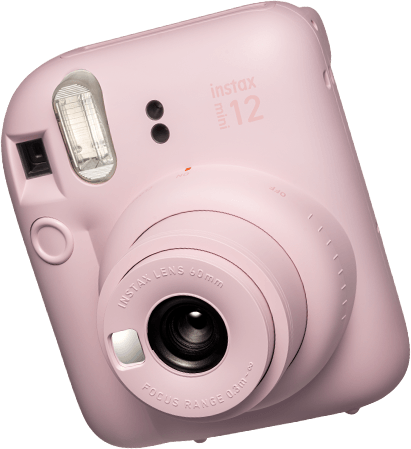 Fujifilm Instax Mini 12 Instant Camera in Pink with 60mm Lens and Flash for Fun Photography