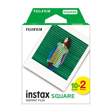 Fujifilm Instax Square Glossy Film 20 Sheets pack with vibrant photo example for instant photography