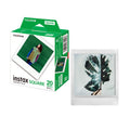 Fujifilm Instax Square Glossy Film 20 Sheets package with sample photo showcasing vibrant instant prints