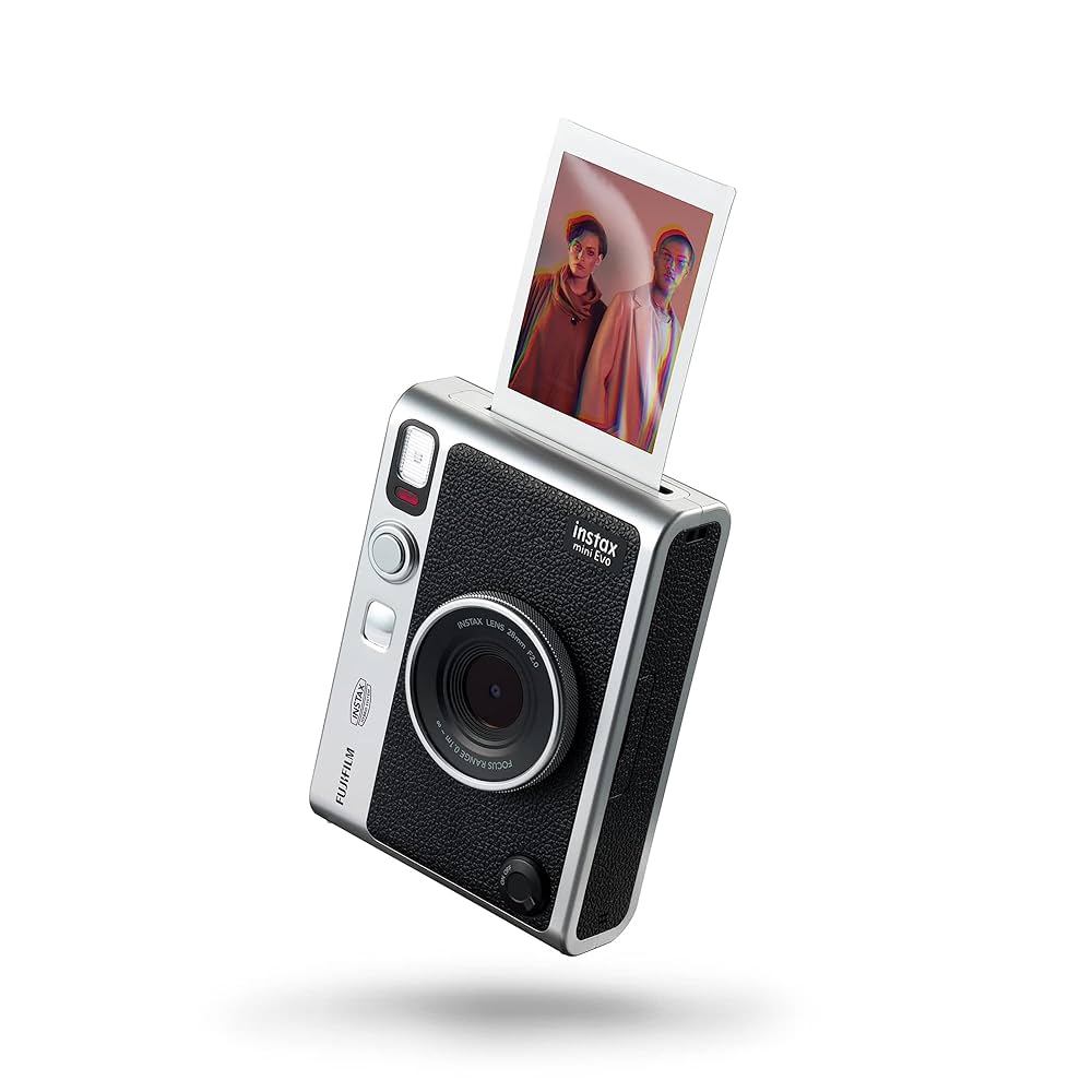 Mini Evo Hybrid Instant Film Camera with sleek design and instant photo printing feature