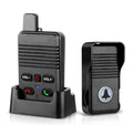 Full Duplex Intercom Doorbell with handset and doorbell button in black