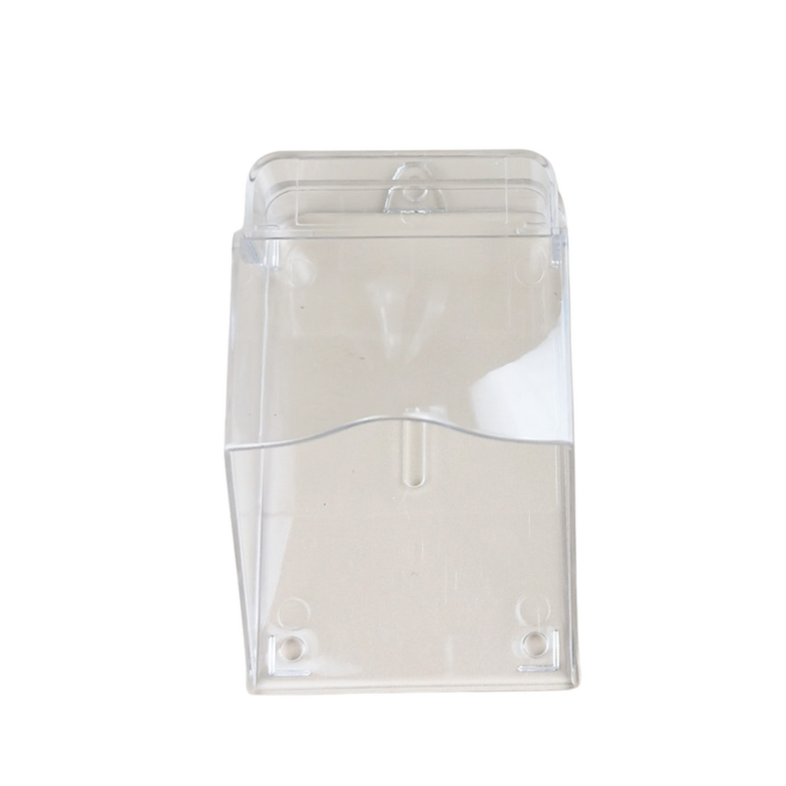 Transparent waterproof doorbell cover case held by hand to protect outdoor doorbells
