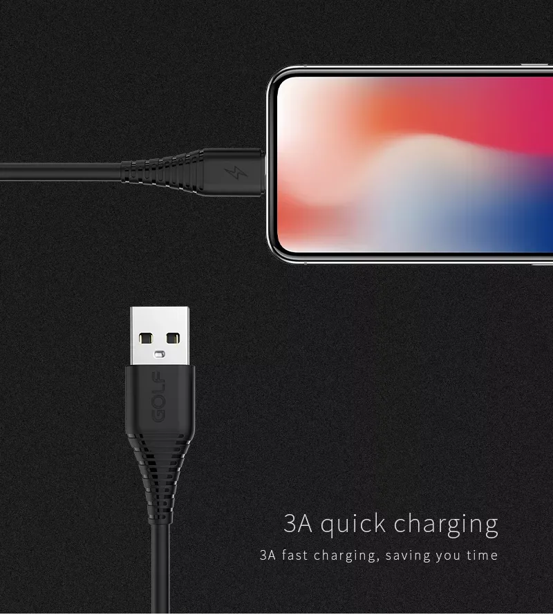 GC-63T Fast Charging Cable with 3A quick charging capability for efficient mobile device charging