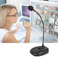 Gooseneck conference microphone with reverb for clear audio in meetings and presentations