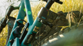GoPro HERO 13 Black Waterproof Action Camera mounted on a blue mountain bike for outdoor adventures