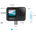 GoPro HERO 13 Black Waterproof Action Camera with front LCD screen and shutter button