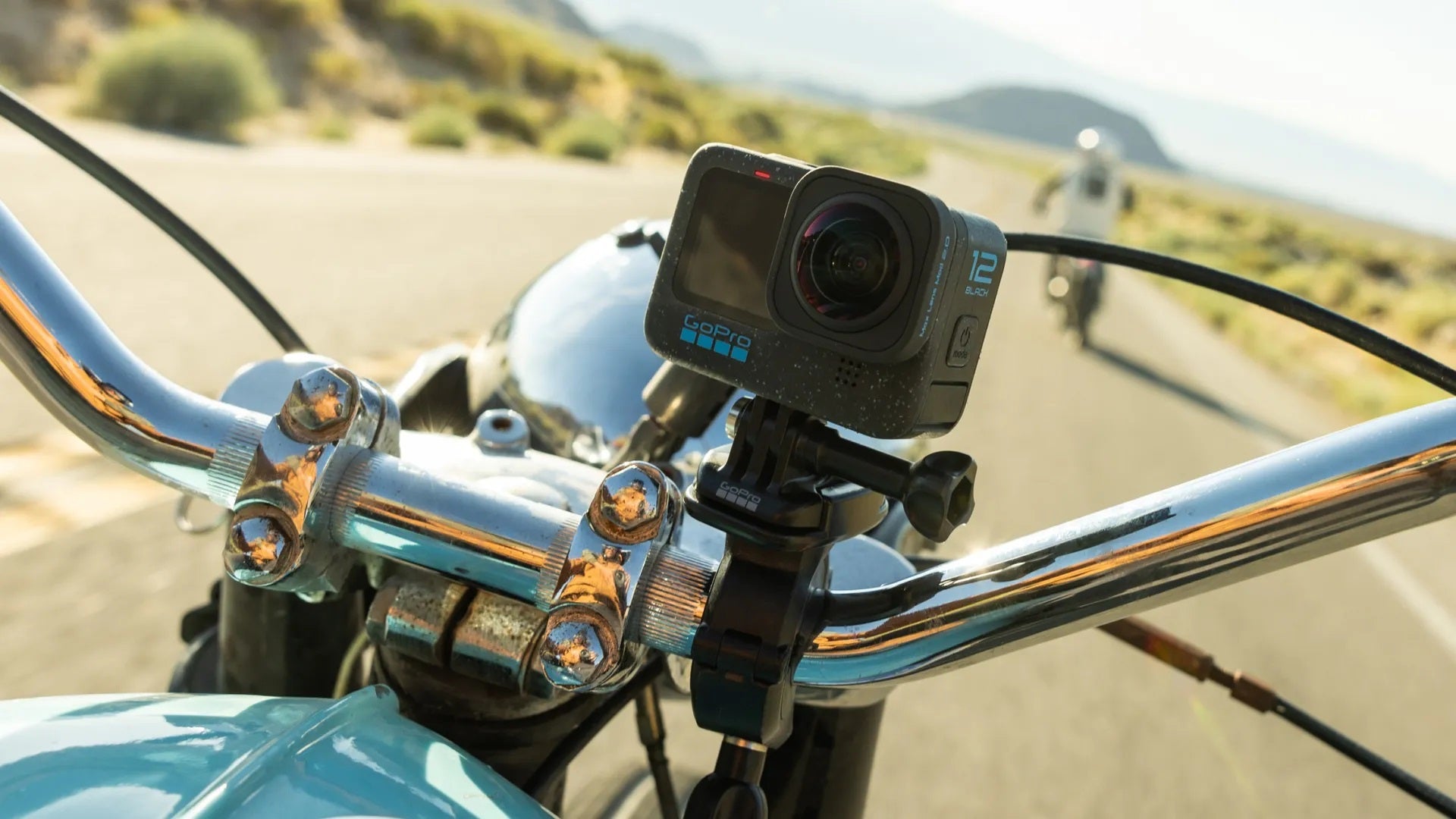 GoPro Max Lens Mod mounted on a motorcycle for capturing stunning action shots