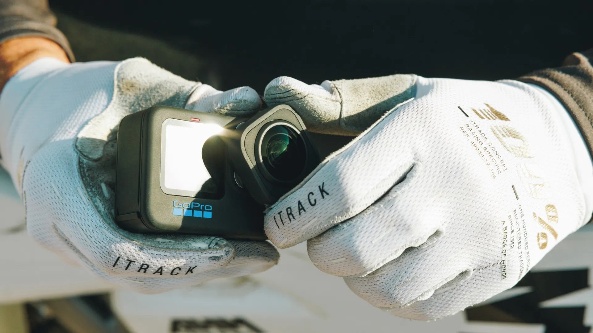 VMIDirect GoPro Max Lens Mod held by a person wearing gloves, enhancing your action camera experience
