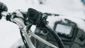 GoPro Max Lens Mod mounted on a snow-covered camera for winter sports photography