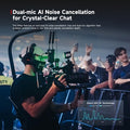 Dual-mic AI Noise Cancellation Intercom for group communication headset with crystal-clear audio