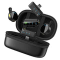 GXCT A100 Wireless Lavalier Microphone in a compact carrying case with dual transmitters and receiver