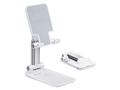 GXCT Aluminum Phone Stand in White, Adjustable for Optimal Viewing and Compact Design