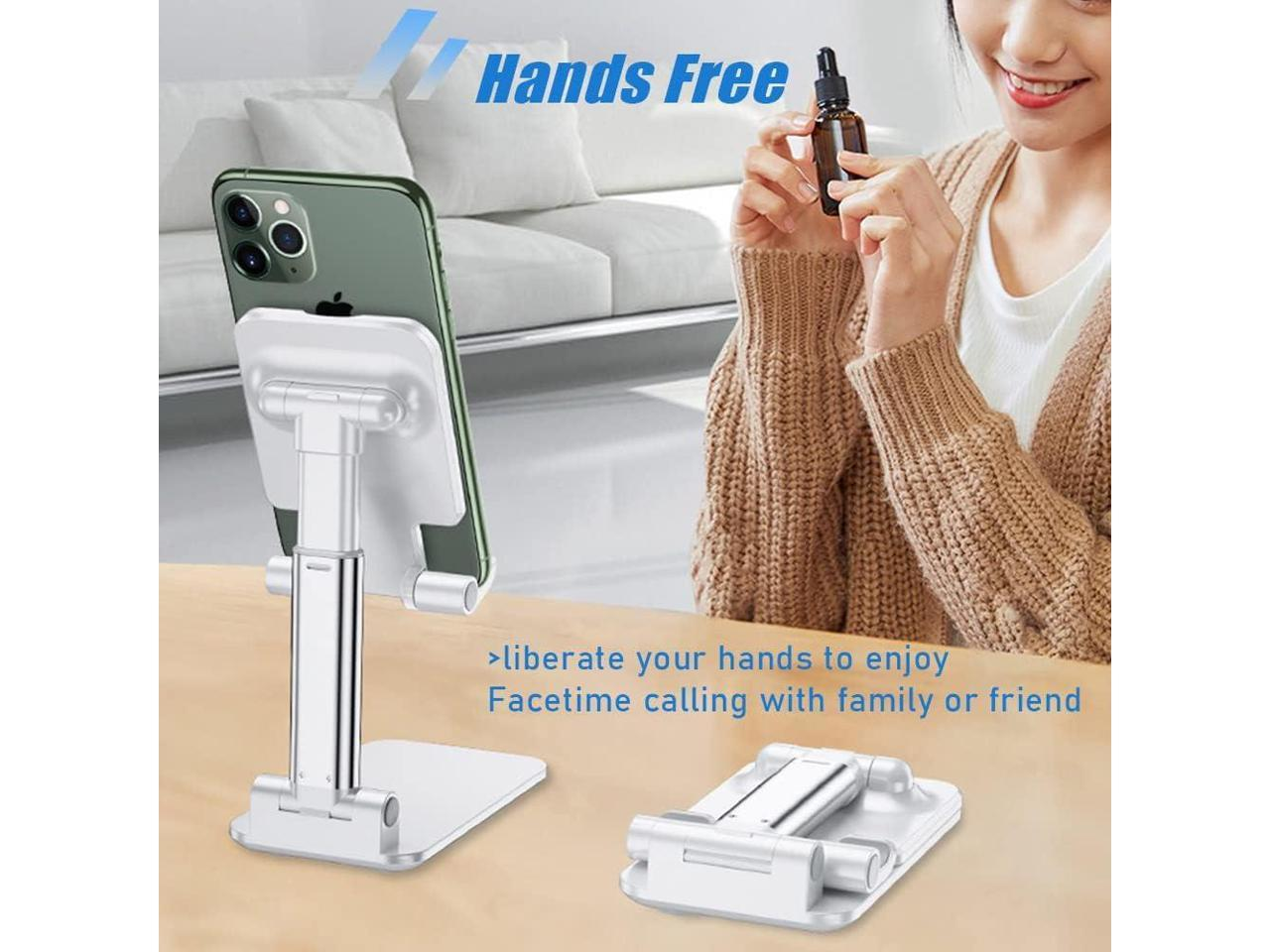 GXCT Aluminum Phone Stand for hands-free use, ideal for video calls and streaming at home