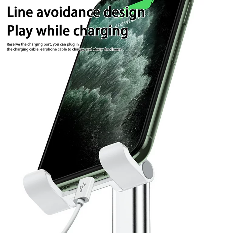 GXCT Aluminum Phone Stand with line avoidance design for easy charging while using your phone