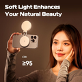 GXCT LM19 Magnetic Selfie Light with soft illumination, enhancing your natural beauty for perfect selfies