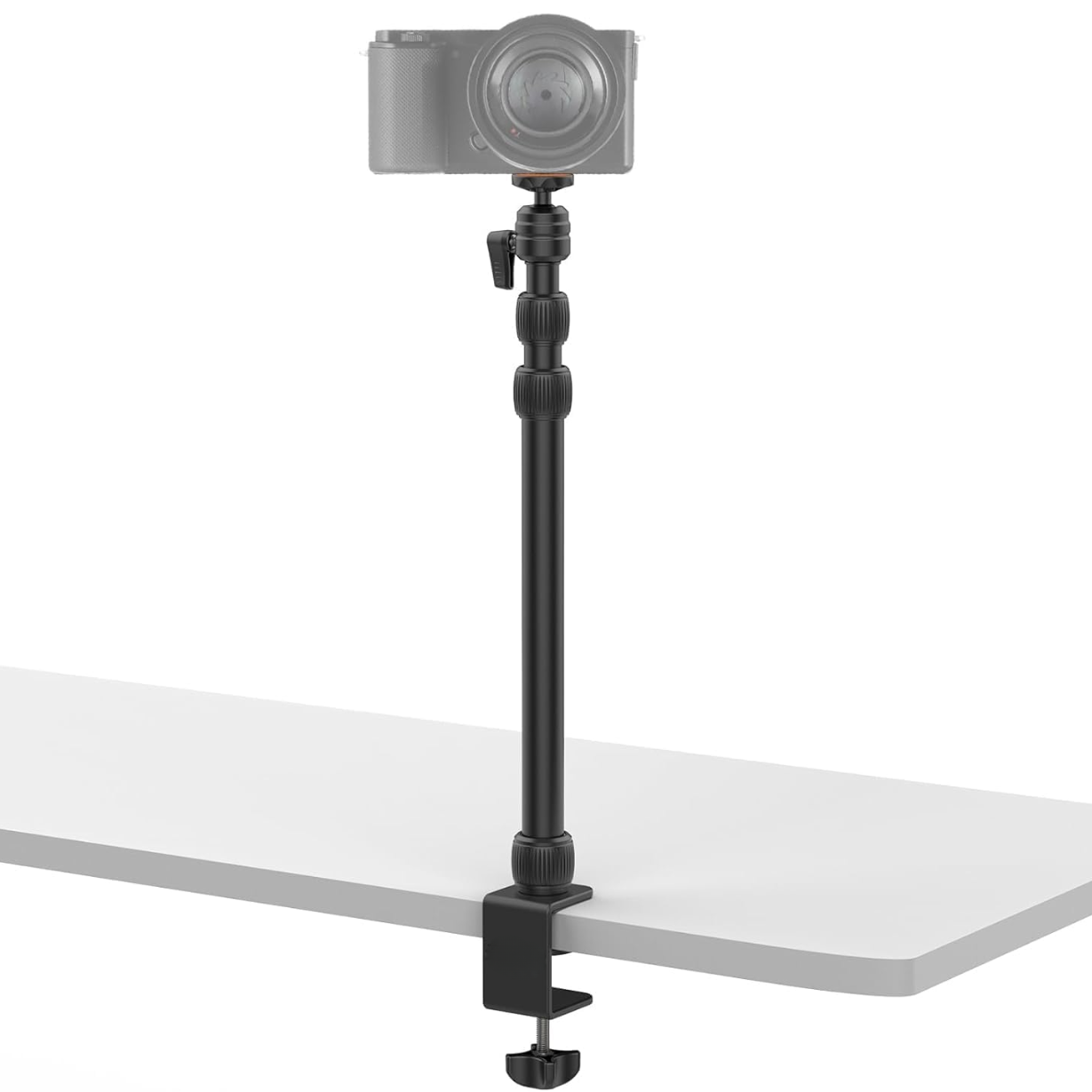 GXCT LS10 Adjustable Desk Stand for cameras with sturdy clamp and height-adjustable design