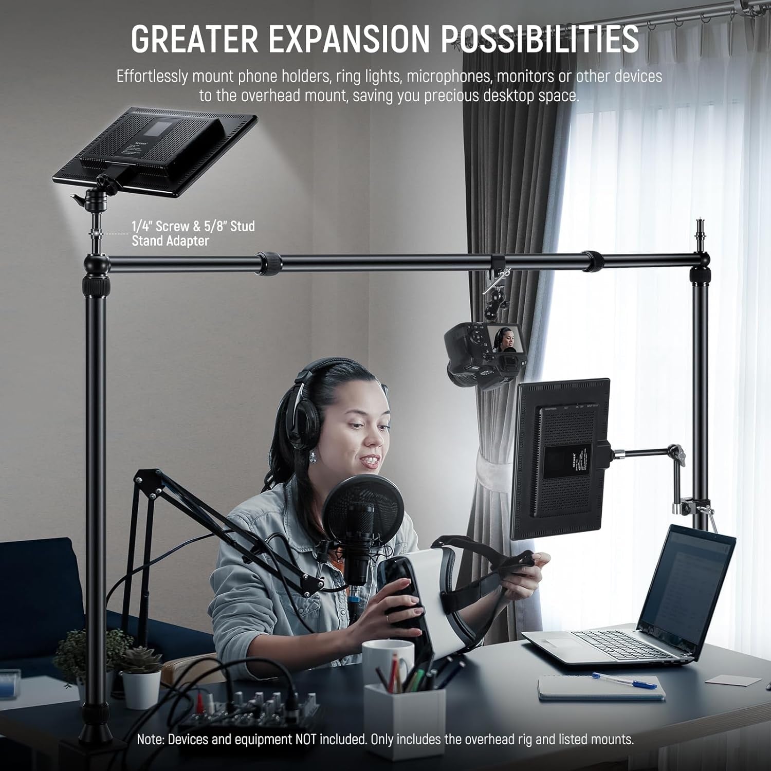GXCT LS15 Overhead Camera Mount Rig for easy mounting of devices like lights and monitors