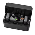 GXCT M15 Wireless Microphone System with two microphones and charging case for clear audio recording