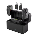 GXCT M15 Wireless Microphone System with charging case and two transmitters for clear audio recording