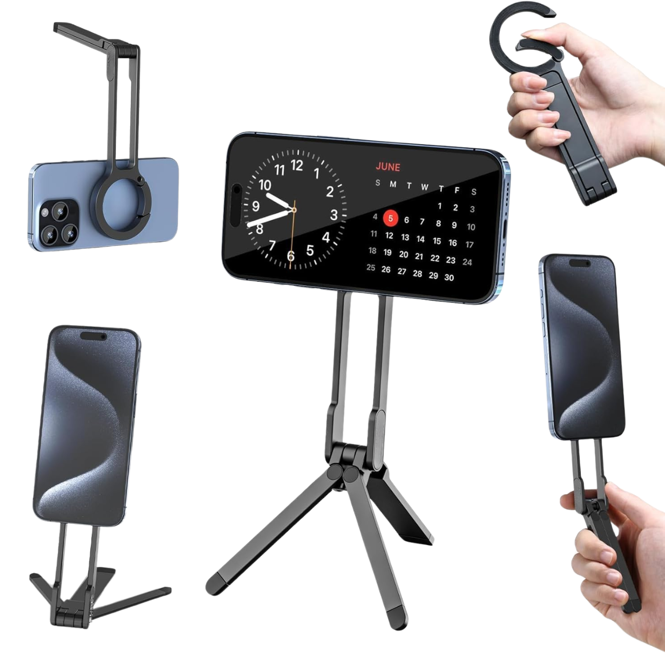 GXCT MA30 Carabiner Magnetic Phone Tripod for Stable Hands-Free Viewing and Photography