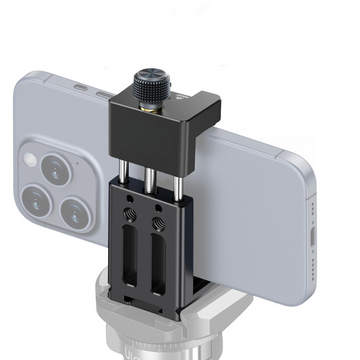 GXCT MA33 Metal Phone Tripod Mount securely holding a smartphone for stable photography