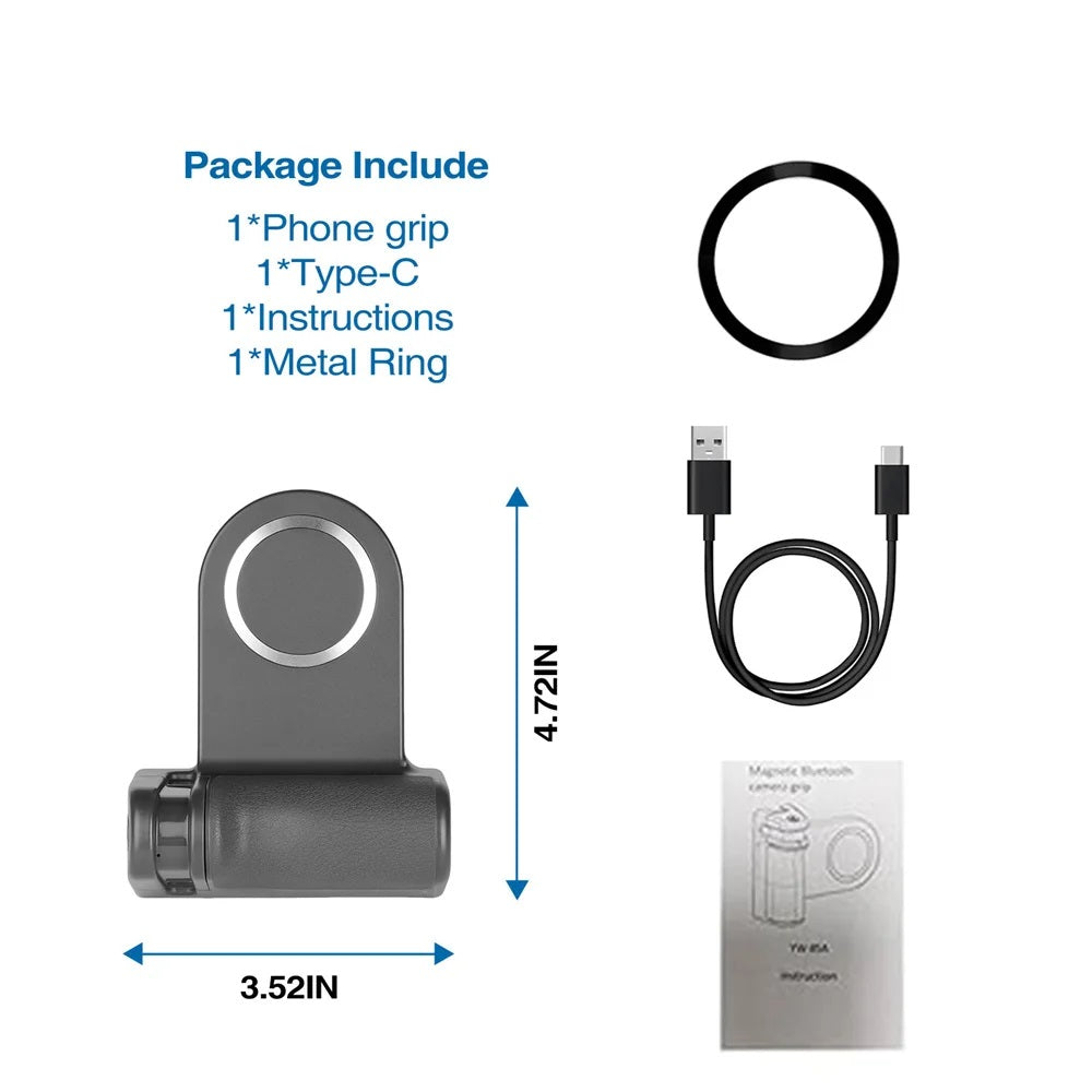GXCT MA35 Bluetooth CapGrip with phone grip, Type-C cable, metal ring, and instructions included
