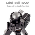 GXCT MC-22 tripod ball head for camera featuring a mini ball head for vertical shooting support