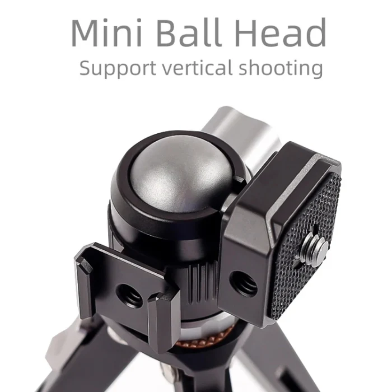 GXCT MC-22 tripod ball head for camera featuring a mini ball head for vertical shooting support