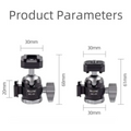GXCT MC-22 tripod ball head for camera with adjustable knobs and sturdy design for stability
