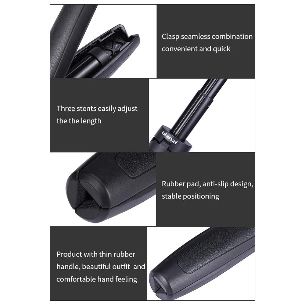 GXCT MT-09 Mini 2-in-1 Vlog Tripod with adjustable length and non-slip grip for stable positioning