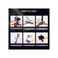 Instructions for using the GXCT MT-44 Extendable Phone Tripod with step-by-step visuals