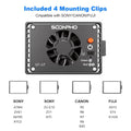 GXCT Soonpho SP-A7 CA25 Camera Cooling Fan with 4 Mounting Clips for Sony, Canon, and Fuji cameras
