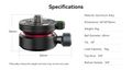 GXCT TT37 Mini Leveling Base with adjustable tilt and sturdy aluminum alloy construction