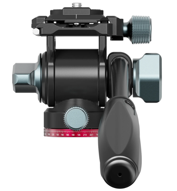 GXCT U-190 Aluminum Alloy Rotating Tripod Head with Smooth Panning and Quick Release Plate