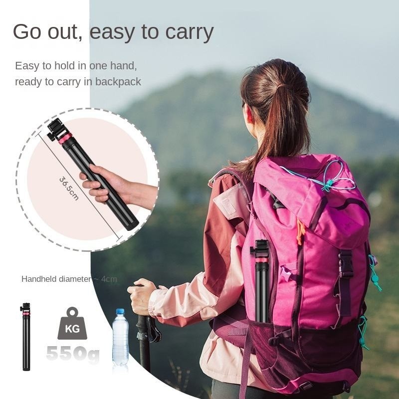 GXCT V200 2M Folding Tripod in sleek black design with packaging displayed for easy portability