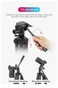 GXCT VT-01 Professional Heavy Duty Tripod And Monopod with tilt adjustment for overhead and elevation shooting