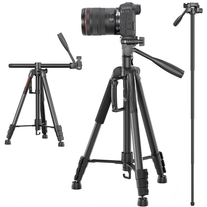 GXCT VT-01 Professional Heavy Duty Tripod And Monopod with Adjustable Legs and Ball Head for Stability