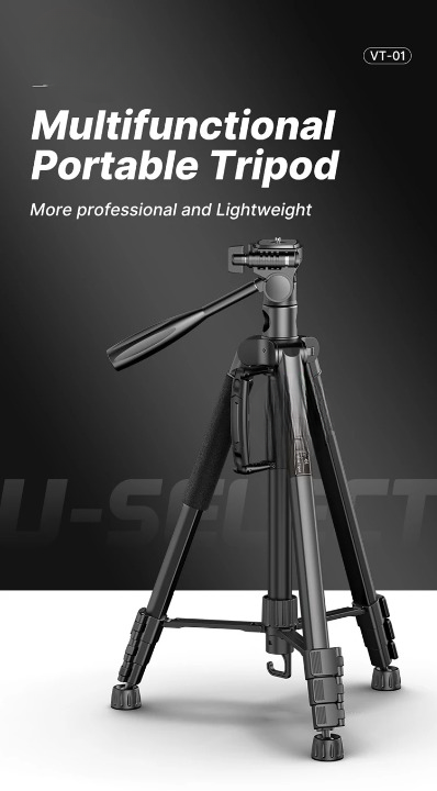 GXCT VT-01 Professional Heavy Duty Tripod And Monopod with multifunctional features and lightweight design
